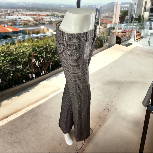 Vintage Juicy Couture Wool blend Tweed trousers flare leg SZ28 heart on back USA - Picture 4 of 13